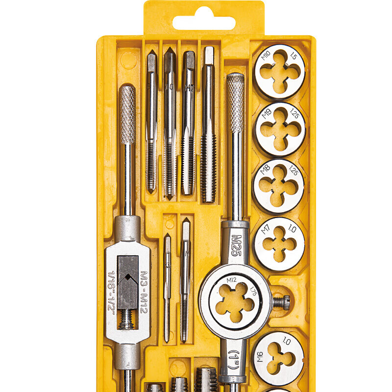 Deli DL0028 Tap and Die Combination Set, manual die, tap, tap, metal tapping tools details Picture