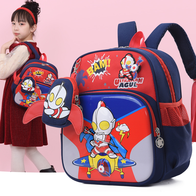 The new Melody schoolbag for cross-border kindergartens is cute for girls and the Ultraman girl backpack is lightweight, cartoonish and stylish Specification drawing