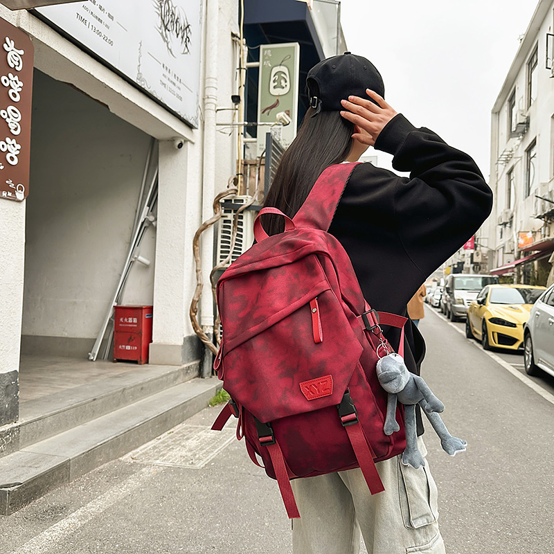 New cross-border backpack, Korean version for both men and women, casual and high-quality backpack, large-capacity computer backpack for campus classes details Picture