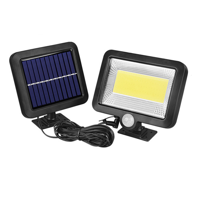 amazon Cross-border Solar 100LED split COB sensor wall lamp, corridor and courtyard lamp, wall-mounted small street lamp Application Scenario