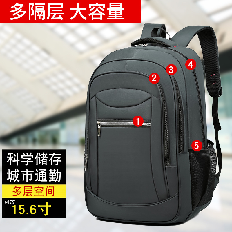 Factory wholesale of new foreign trade backpacks, business large-capacity and large-style student schoolbags, simple outdoor travel backpacks Specification drawing