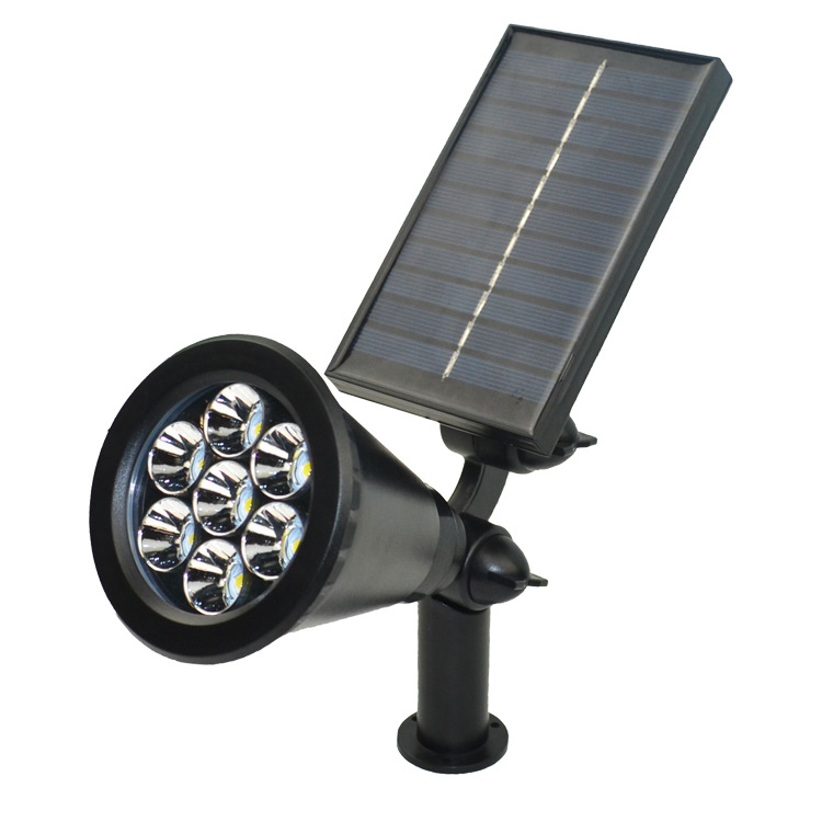 New solar-powered ground socket light, new type of ground socket lawn light, outdoor waterproof courtyard villa garden tree landscape spotlight Specification drawing