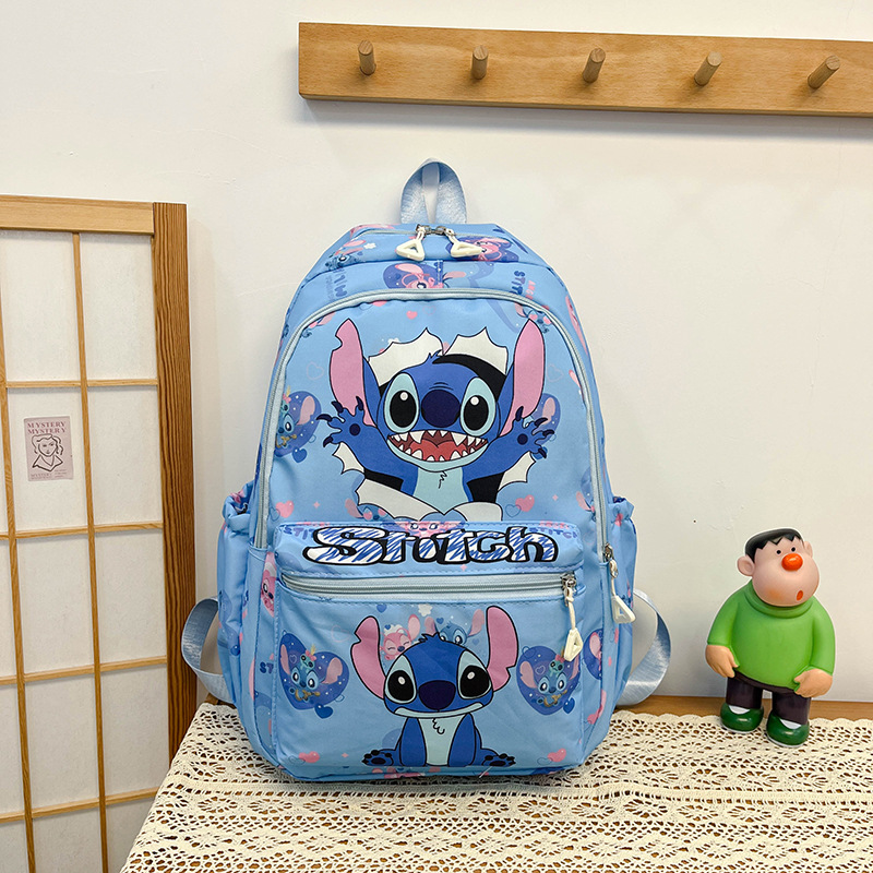 The new Stitch high appearance level children's schoolbag, large-capacity cute backpack, durable and stylish printed student schoolbag details Picture