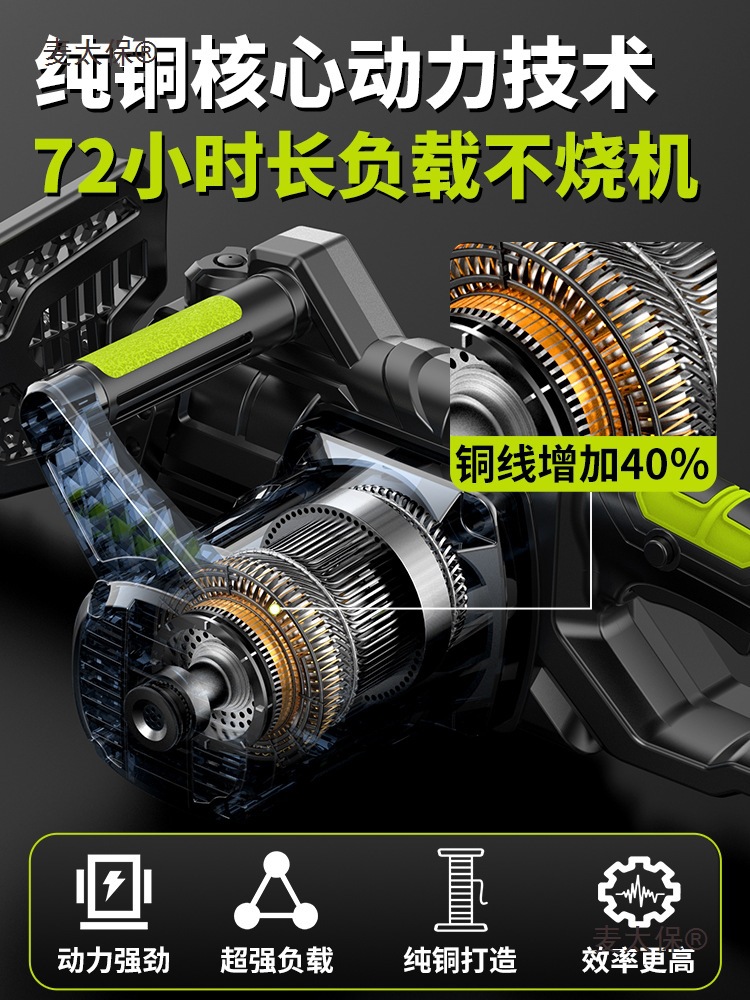 Electric saw, logging saw, household small handheld saw, firewood, outdoor woodworking saw, cutting, tree sawing wonder, chain saw, Maitabao Specification drawing