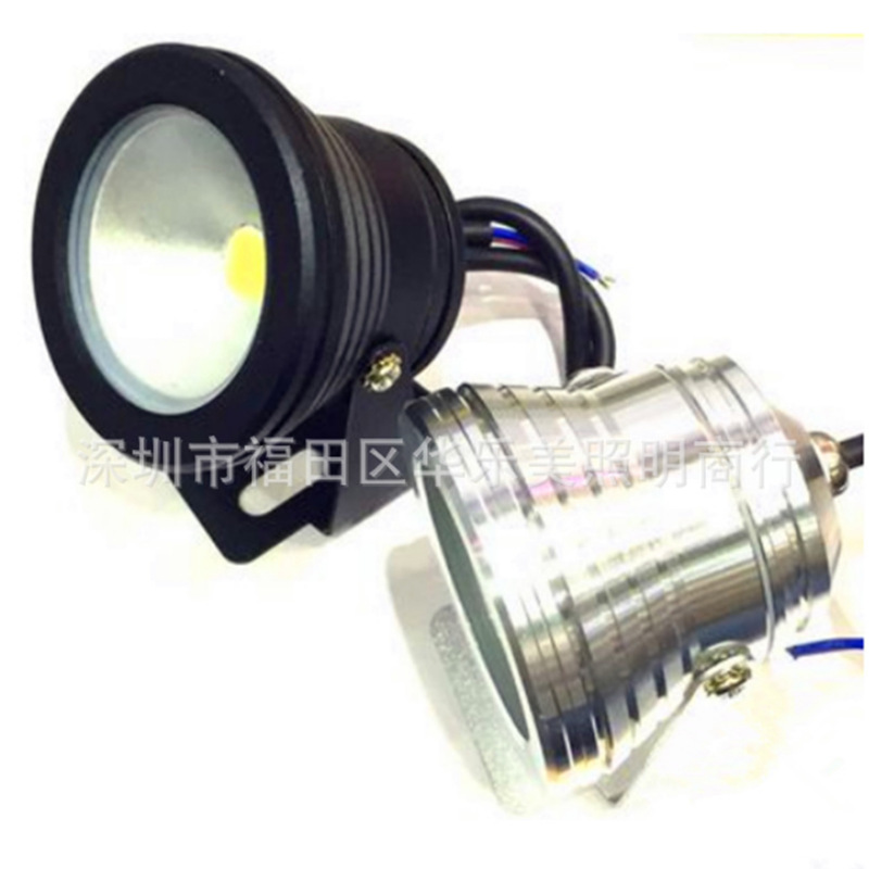 led underwater light, water-proof light, 12V seven-color spotlight, fishpond fountain, color-changing landscape swimming pool light, 10W Application Scenario