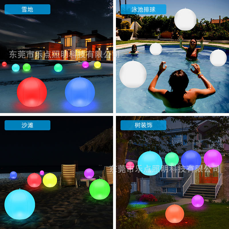 Cross-border floating water float light, solar charging luminous spherical light, landscape light, outdoor waterproof courtyard lawn light Application Scenario