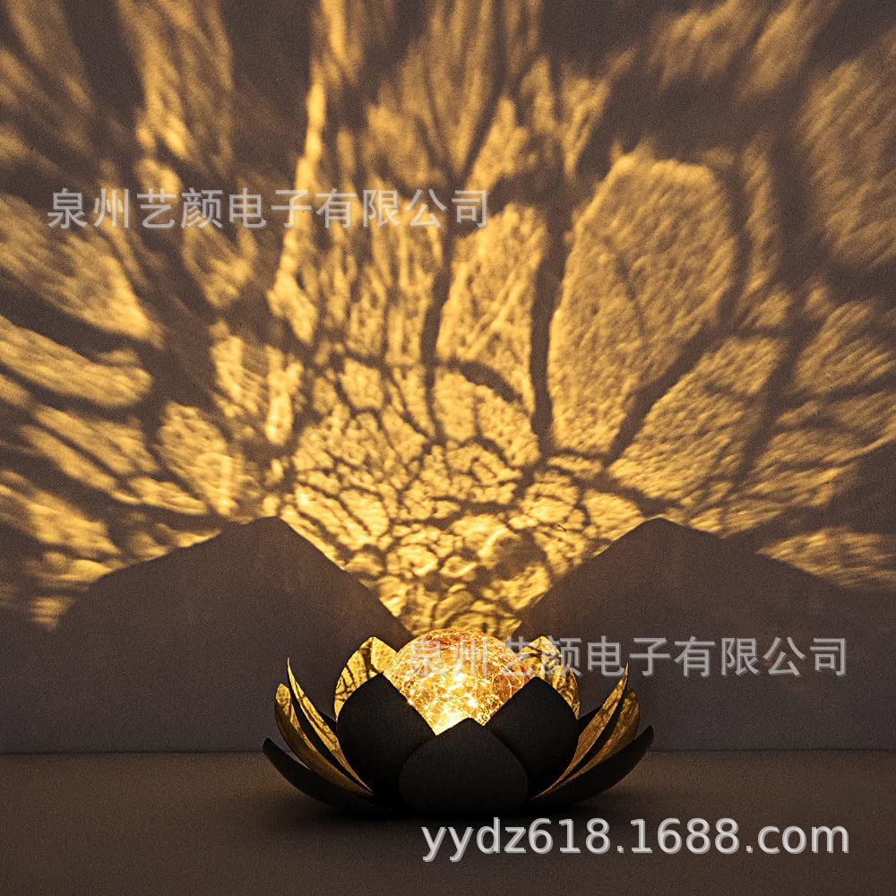 New e-commerce products in stock: large-sized solar lotus lamps, silver lotus and flower solar lamps, garden lamps, decorative lamps Application Scenario