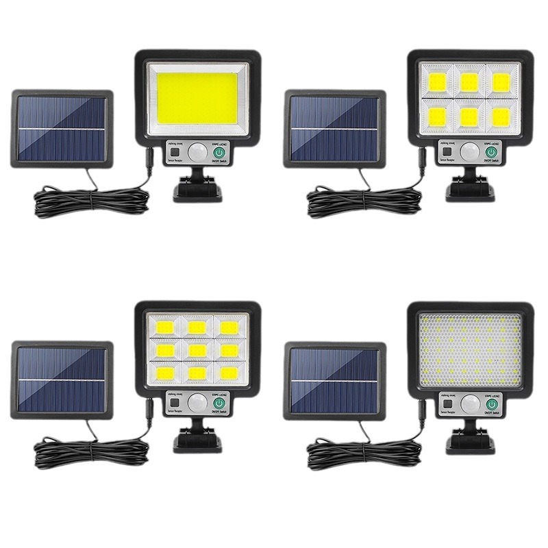 Cross-border solar lighting fixtures, human-sensing wall lamps, outdoor garden lamps, garden remote control, garage split small street lamps Item Picture