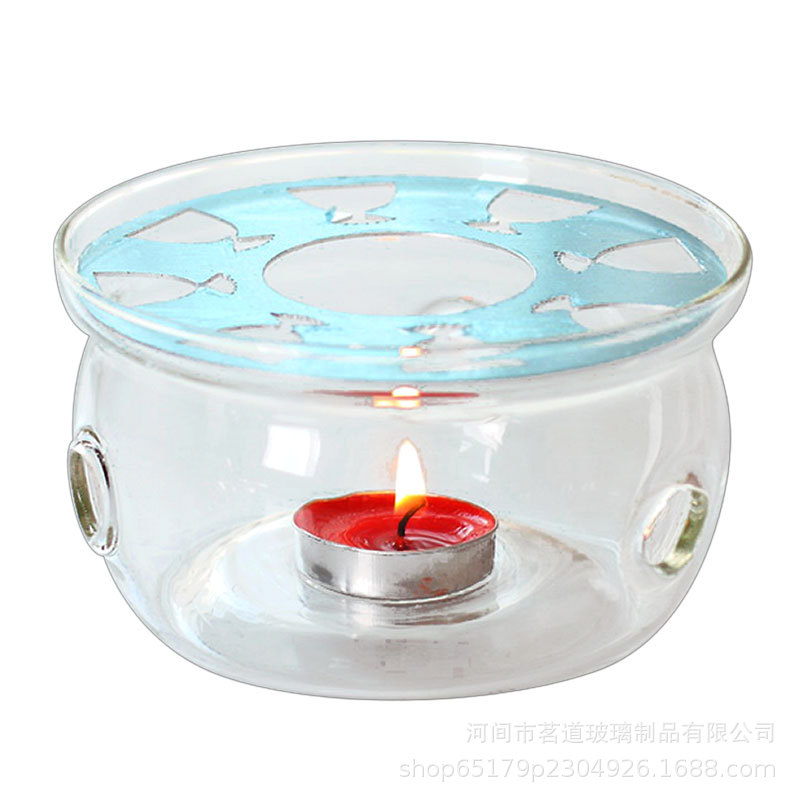 Round heater, insulated base, flower teapot, tea warmer, tea set accessories, glass cup, water cup, transparent and colorless Item Picture