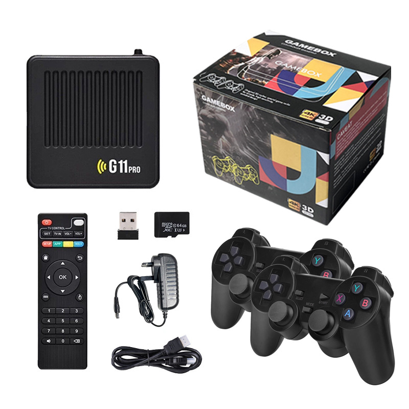 Cross-border G11PRO Home TV Game console dual-system set-top box 4K High-Definition wifi open-source arcade Item Picture