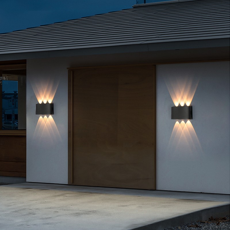 led outdoor waterproof wall lamps, courtyard wall lamps, villa, hotel corridor, balcony, indoor and outdoor up and down lighting, bedroom lamps details Picture