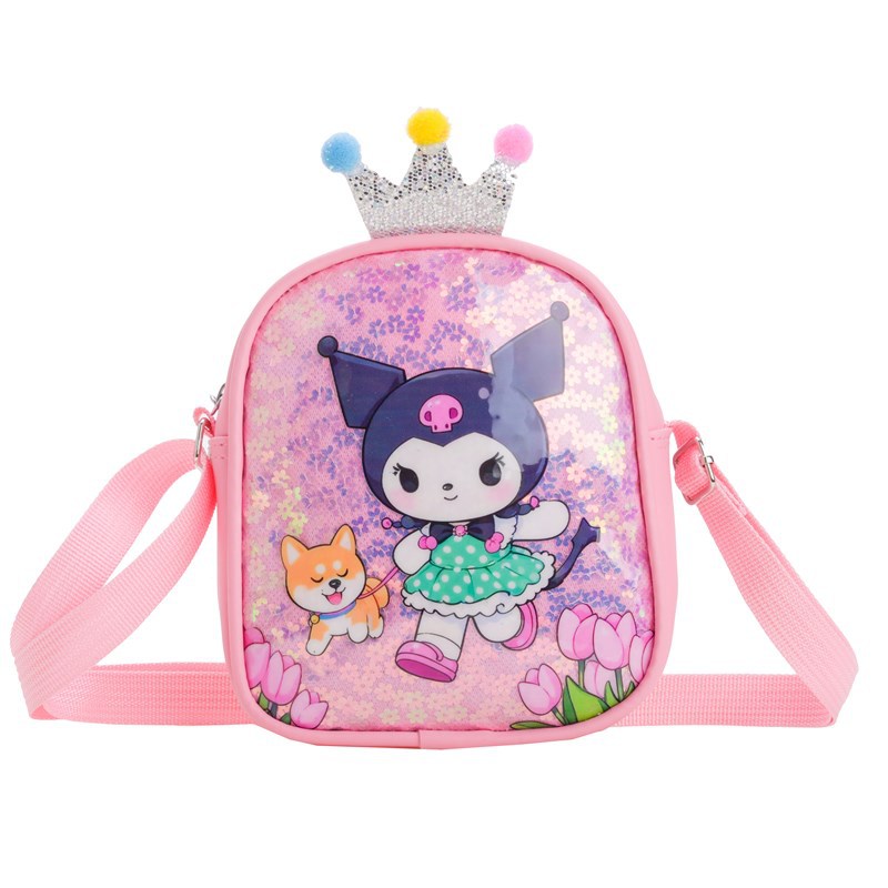 Cross-border girls' bag, cute sequined exquisite little girl crossbody bag, coin purse, stylish new style for going out Item Picture