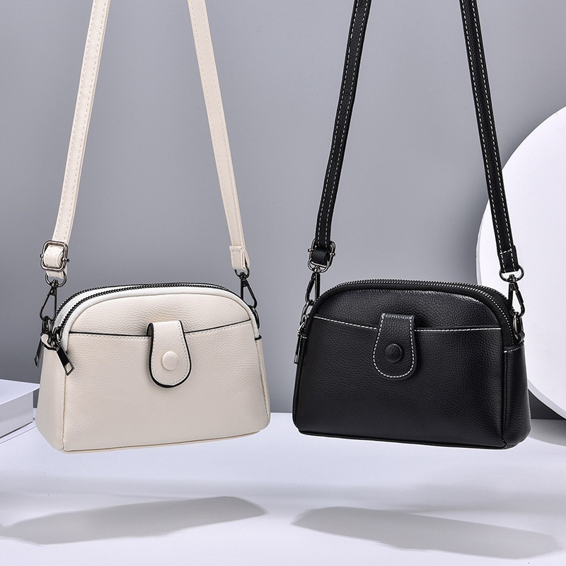 High-end quality small bag for women, 2022 new style women's single-shoulder crossbody bag, soft leather mom bag, fashionable commuting bag Specification drawing