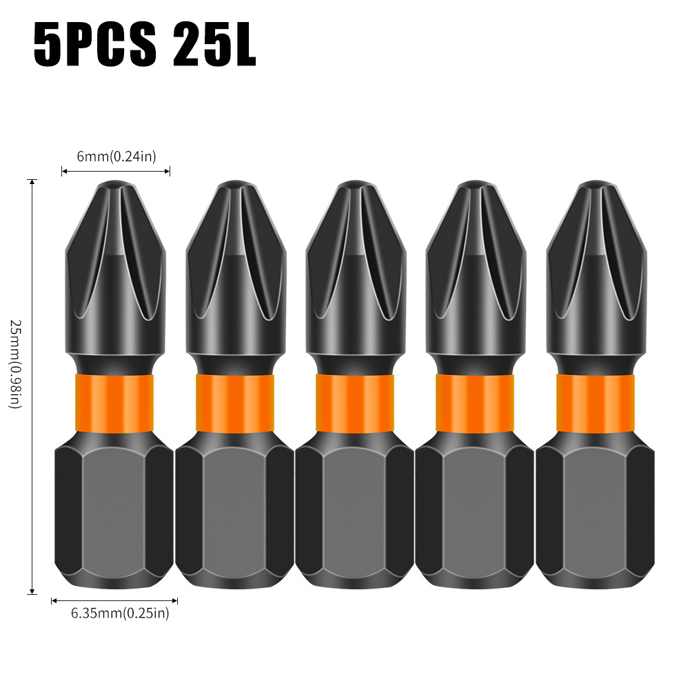 PH2 bullet head Cross torque screwdriver, cross Head screwdriver S2 steel electric screwdriver tip strong magnetic electric drill cross screwdriver undefined