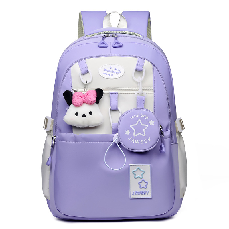 2025 New cartoon backpack for junior and senior high school students, schoolbag for girls, middle and primary school students, large capacity, versatile, outdoor travel backpack full figure