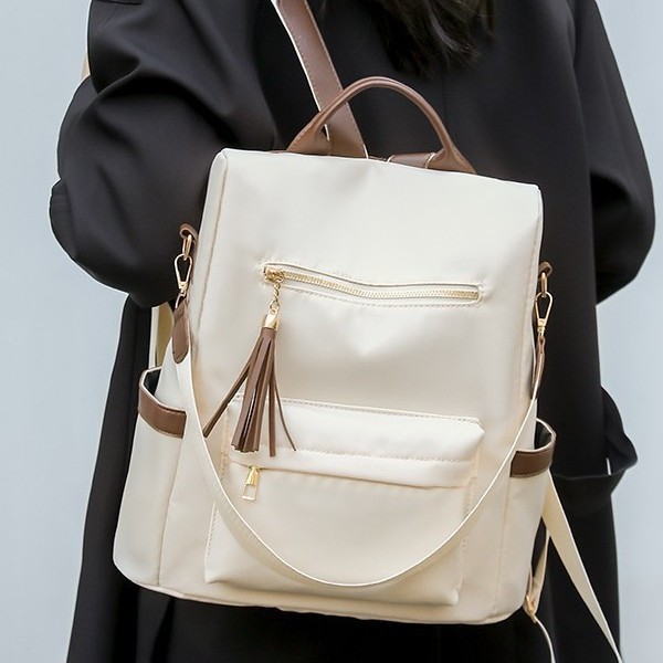 Multi-layer positioning multi-pocket backpack, trendy and lightweight backpack for women, Japanese-style backpack for college students full figure