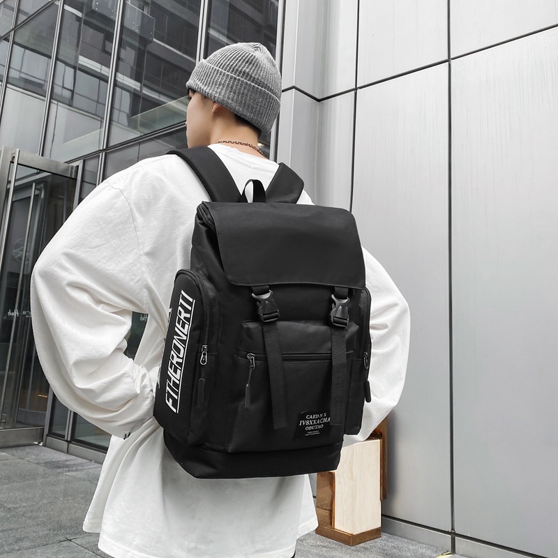 New cross-border school bags, student backpacks, large-capacity trendy brand travel backpacks, casual outdoor men's computer bags details Picture