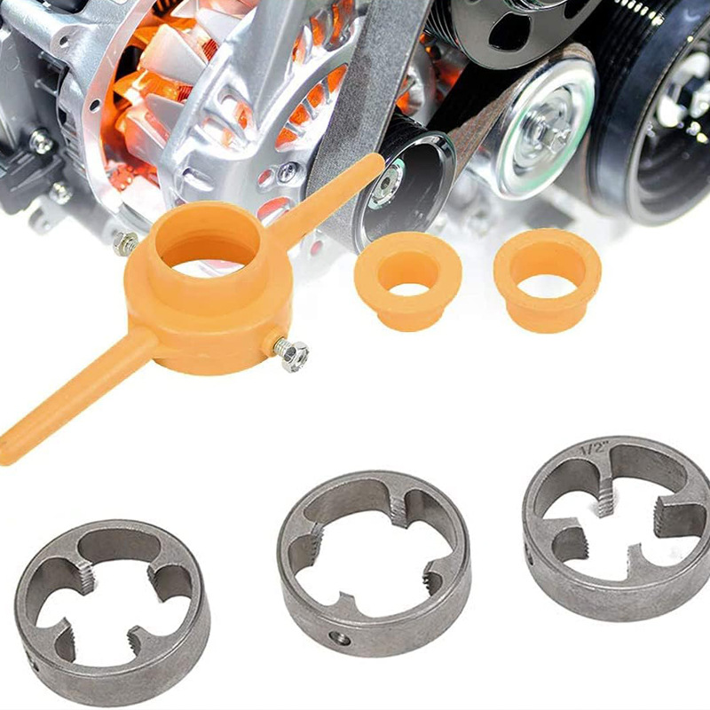 In stock: 6-piece set of water pipe threading machine, thread plastic pipe, water pipe threading manual wrench set Item Picture
