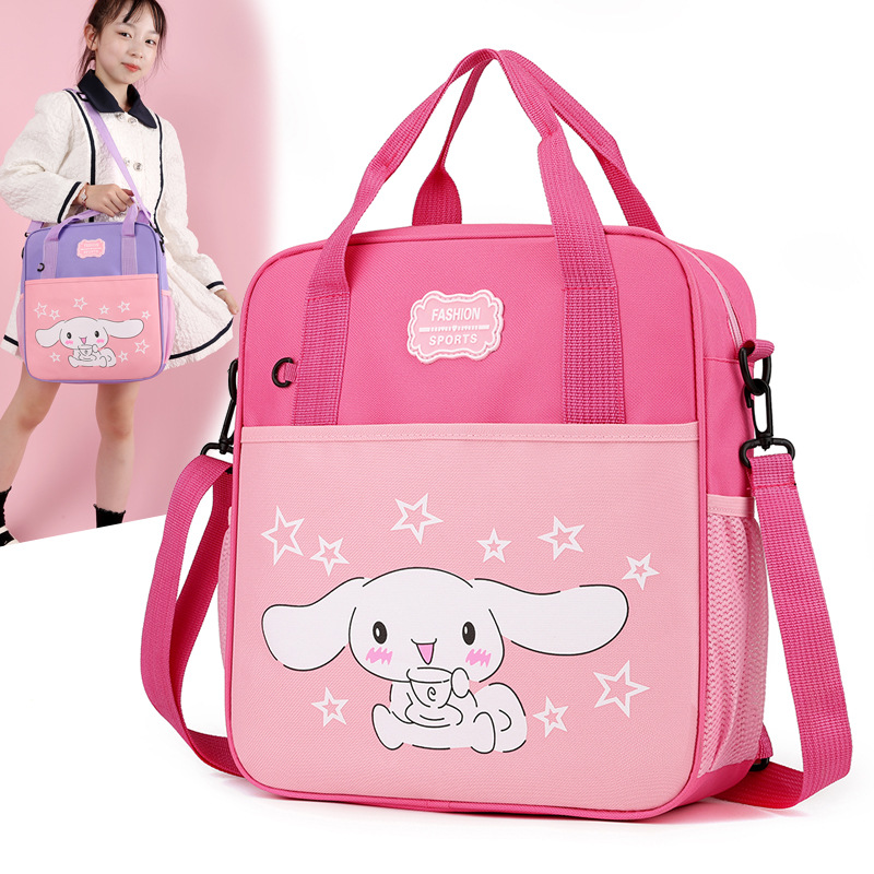 Wholesale primary school student tutorial bags, book bags, boys' and girls' tutorial bags, single-shoulder file bags, double-shoulder cartoon crossbody bags full figure