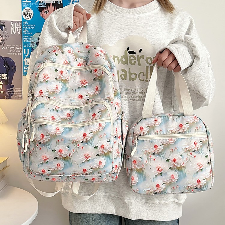 2025 New high-appearation-level butterfly-printed backpack, student schoolbag, women's summer large-capacity casual travel backpack details Picture