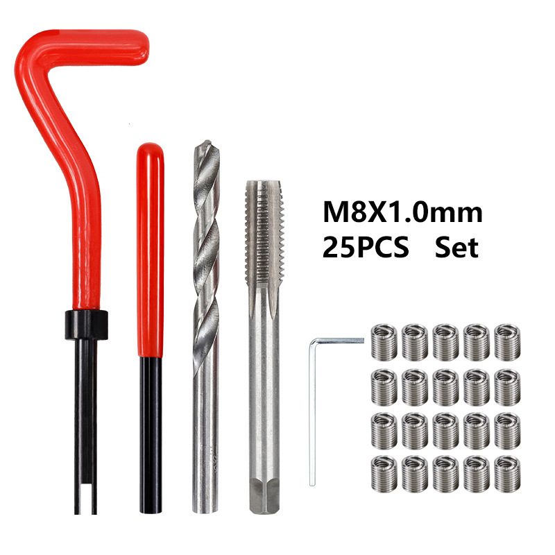 Cross-border ebay bestseller wholesale M2-M16 thread repair set, 25-piece set of thread auto repair tools undefined