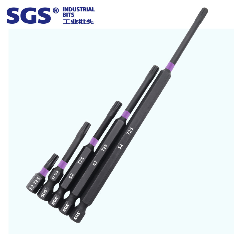 SGS cross electric screwdriver bit S2 screwdriver head Strong magnetic PH2 hand drill impact bit single head bit Specification drawing
