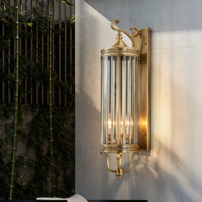 Outdoor wall lamps, waterproof European-style courtyard exterior wall lamps, hotel outdoor balcony corridor corridor wall lamps, villa garden wall lamps full figure