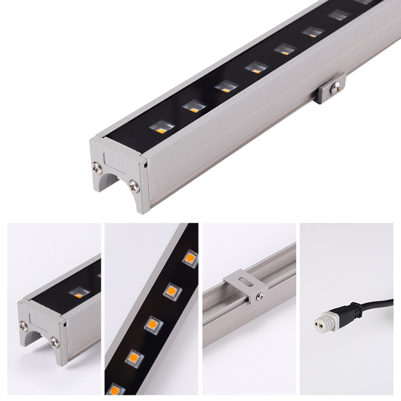 led anti-glare light strips, outdoor 24V waterproof project, municipal cultural tourism exterior wall wall-washing lights, seven-color contour lights Application Scenario
