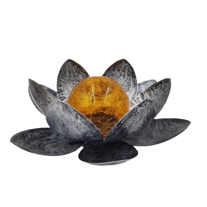 New e-commerce products in stock: large-sized solar lotus lamps, silver lotus and flower solar lamps, garden lamps, decorative lamps Item Picture