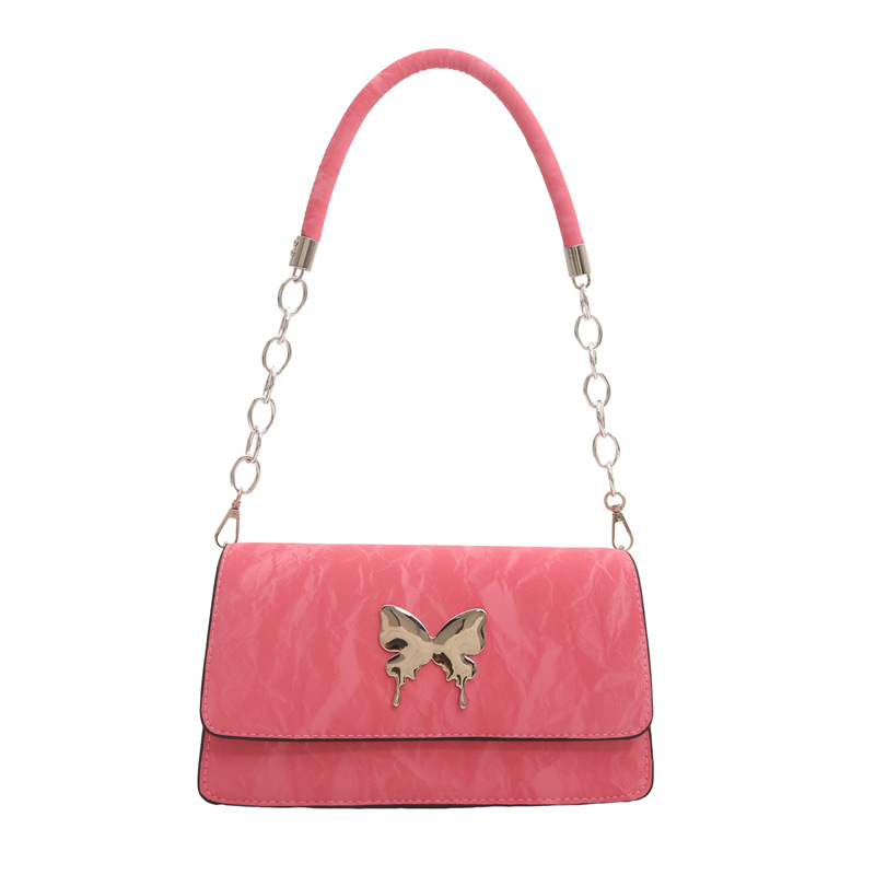 The 2024 new chain single-shoulder bag for women, a butterfly bag with a lid, is fashionable, trendy and stylish. It's a small square bag for women Item Picture