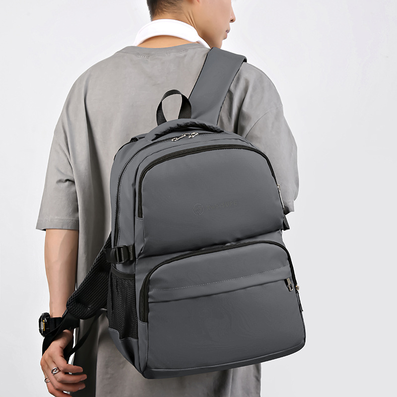 Cross-border business computer backpacks, large-capacity men's casual outdoor travel women's backpacks in stock, printed logo computer bags details Picture