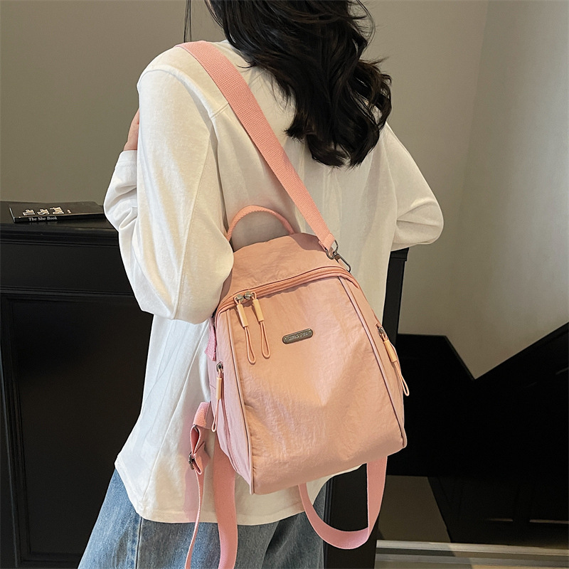 2025 New style women's fashion versatile commuting backpack, casual and simple travel single-shoulder bag, lightweight and large-capacity backpack Specification drawing
