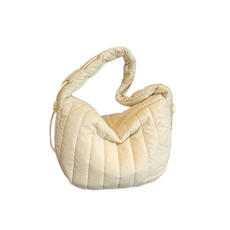 The 2024 new autumn and winter collection of cloud bags, women's pleated, unique, artistic, large-capacity tote bags, commuting cotton-padded jackets and crossbody bags are all trendy Item Picture