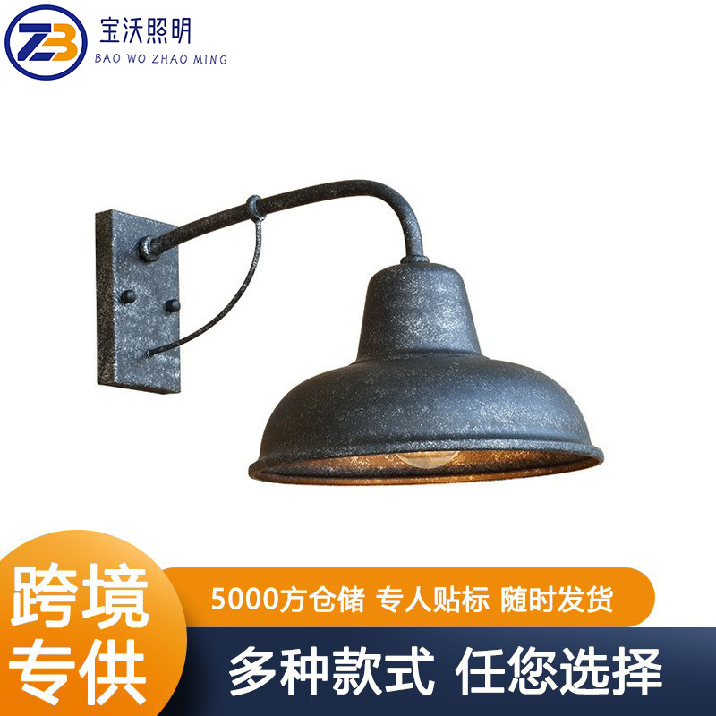 Cross-border retro LED outdoor wall lamps, outdoor villa and courtyard lamps, community exposed table lamps, exterior wall lamps manufacturer wholesale