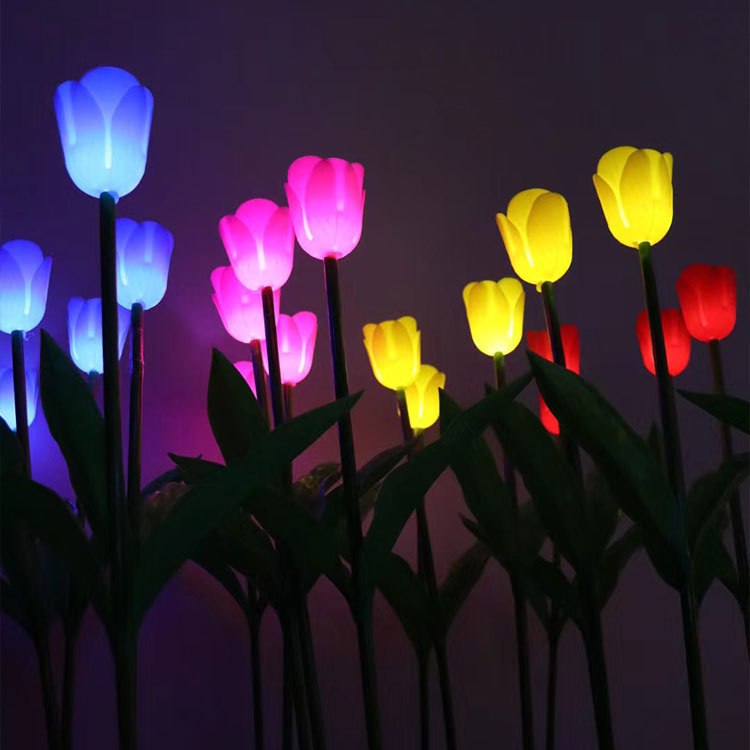 led tulip ground insert lights, outdoor waterproof tulip lanterns, park and square lighting projects, decorative lawn lights Specification drawing