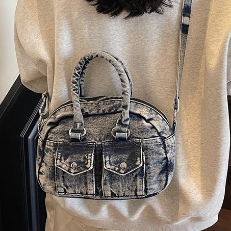 Korean niche fashion women's crossbody bag, original design bag, retro texture, versatile commuting handbag for women Specification drawing