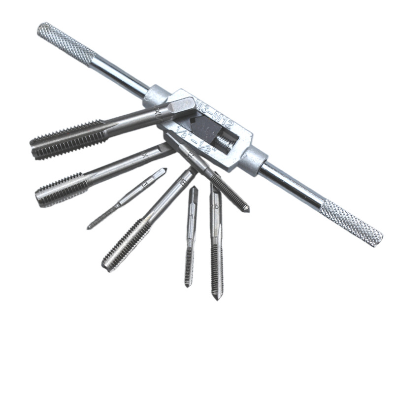 8PC tap winch set in stock wholesale, M3-12 tap die 8-piece set, tap combination set factory direct sales Item Picture