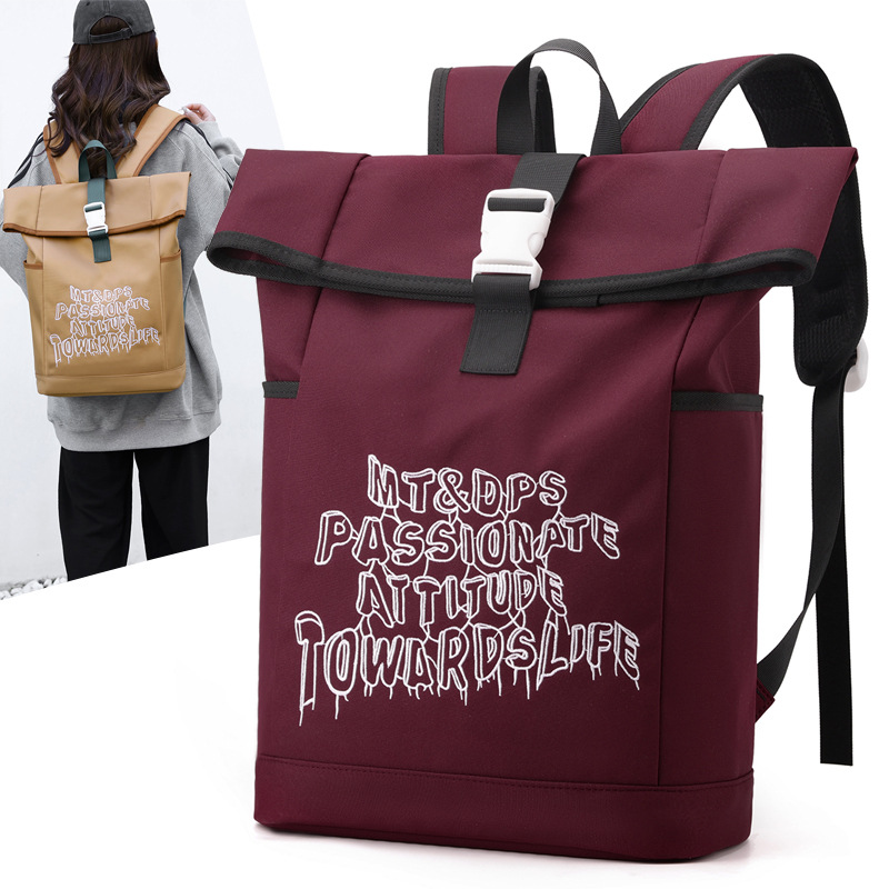 New backpacks, men's backpacks, high school and college student bags, computer bags, sports and trendy travel and mountaineering bags, large capacity details Picture