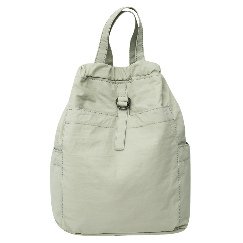 New cross-border lightweight hand-held fabric bag, artistic girl's shrink backpack, casual, exquisite, trendy and versatile handbag Item Picture