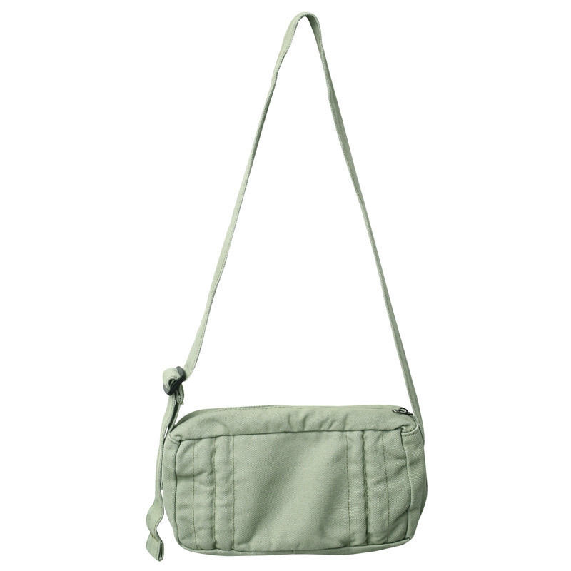 2022 New Summer small bags, women's single-shoulder bag, washed canvas bag, Korean-style mini phone bag, artistic crossbody bag Item Picture