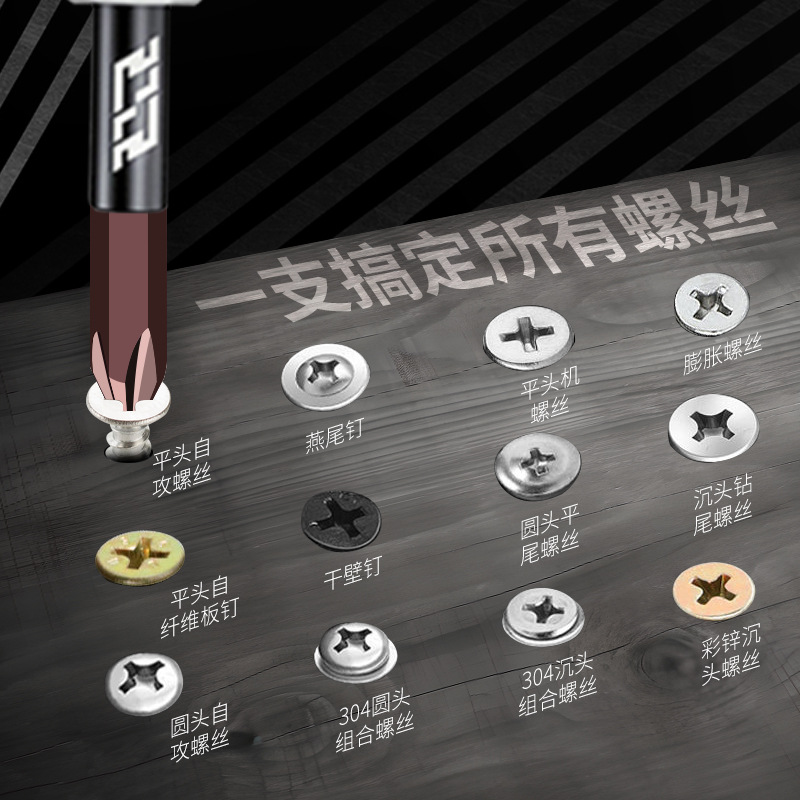 S2 impact screwdriver bit PH1 cross impact screwdriver bit straight screw PH3 alloy steel strike electric screwdriver bit details Picture