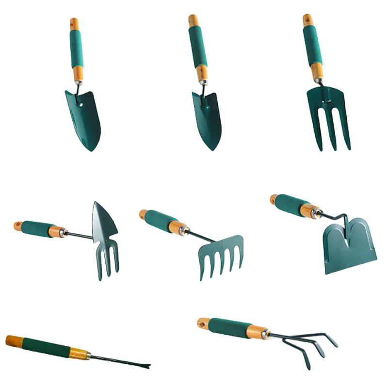 Cross-border multi-style gardening tools, five-toothed rakes, flower rakes and shovels, two-purpose hoes, gardening tools, garden beachcombing workers
