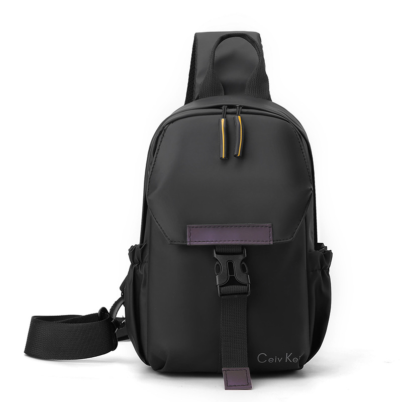 Cross-border wholesale of new men's chest bags, simple and casual, water-resistant multi-functional bags, trendy business travel single-shoulder bags Item Picture