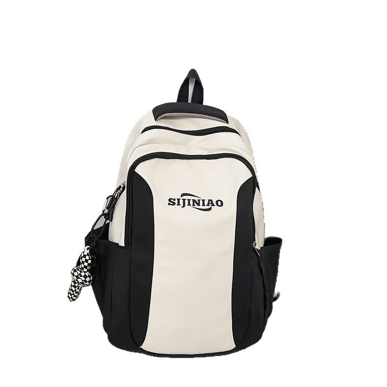 New high school and college student backpack, Korean version large-capacity backpack, fashionable, lightweight and pressure-reducing shoulder bag Item Picture