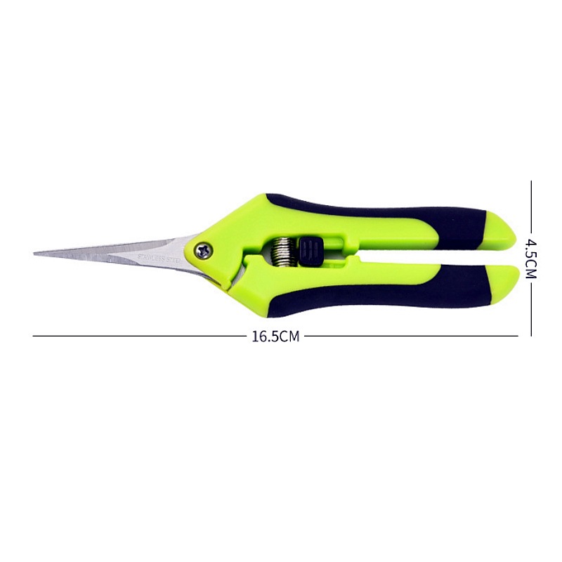 Cross-border best-selling small pruning shears, flower branch pruning shears, branch pruning shears, fruit picking shears, potted plant pruning shears, gardening shears and garden tools Specification drawing