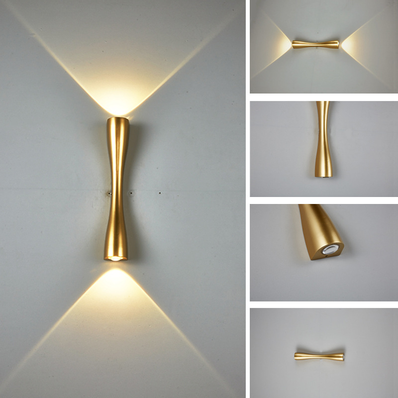 Wholesale modern and simple indoor and outdoor hotel corridor, entrance, bedside, staircase LED long horn wall lamps full figure