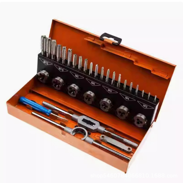 Steel Shield S133002 32-piece set metric high-speed steel tap thread assembly S133001 21-piece set M12 details Picture