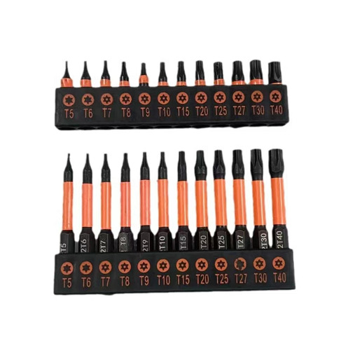 25mm magnetic screwdriver industrial phosphating black T-shaped plum blossom ribbon screwdriver S2 alloy steel precision screwdriver set undefined