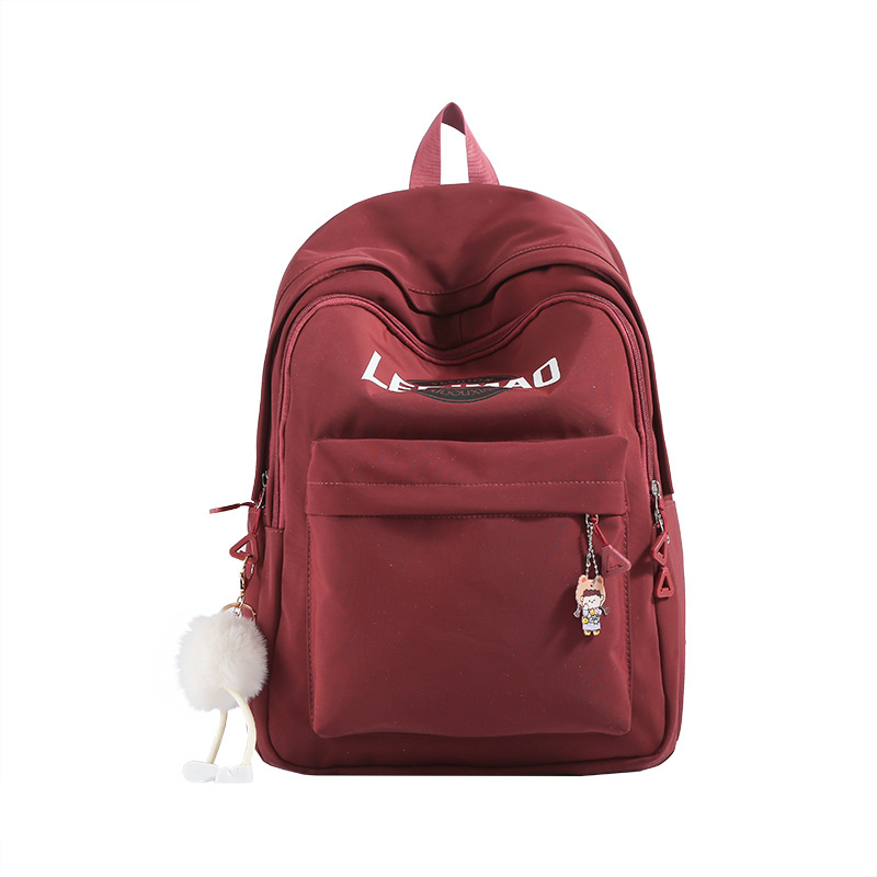 The 2024 new double-shoulder schoolbag, with a fresh and elegant school style, is a simple and versatile Korean-style casual bag for primary and secondary school students Item Picture