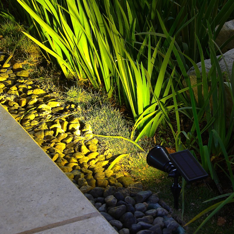 Solar spotlights, outdoor ultra-bright rainproof lawn lights, household outdoor landscape courtyard lights, garden tree lighting lights Specification drawing